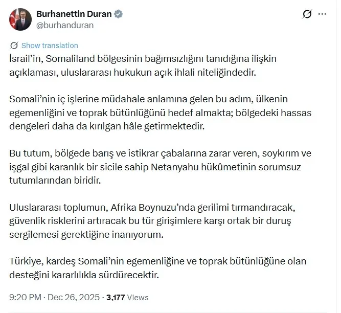 0x0-disislerinden-israilin-somaliland-iddiasina-sert-yanit-hukuk-disi-adimlari-reddediyoruz-1766774238919 Türkiye’den İsrail’in Somaliland iddiasına sert yanıt: Hukuk dışı adımları reddediyoruz