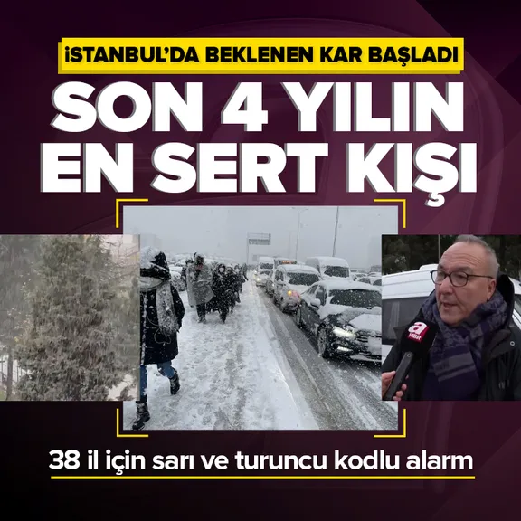 CANLI | İstanbul’da kar yağışı başladı ❄️ Meteoroloji’den 38 ile sarı ve turuncu kodlu alarm