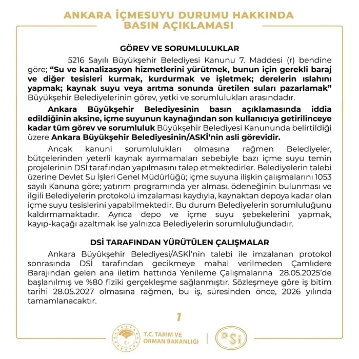 DSİ'nin açıklaması