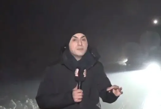 A Haber muhabiri Mehmet Geçgel, kaza bölgesine giderek son gelişmeleri aktardı. (Ekran görüntüsü)