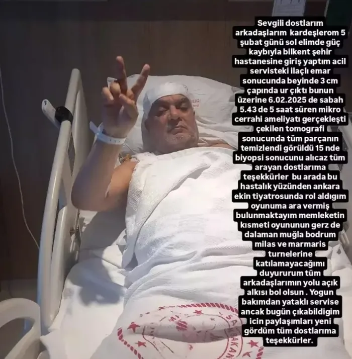 Koray Ergün hastalığı böyle duyurmuştu. (Ekran Görüntüsü)