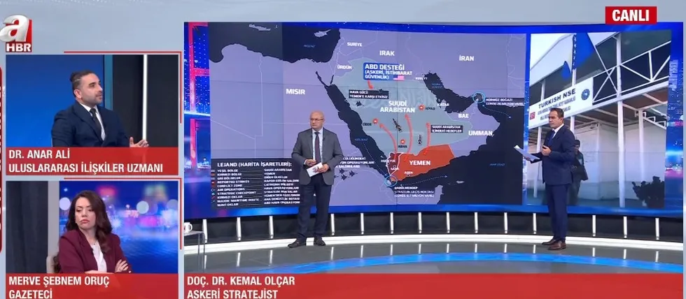 Dr. Anar Ali, İran'ın 2008-2009 yıllarından itibaren Husileri aktif şekilde desteklediğini belirterek önemli açıklamalarda bulundu (Fotoğraf: ahaber.com.tr / ekran görüntüsü)